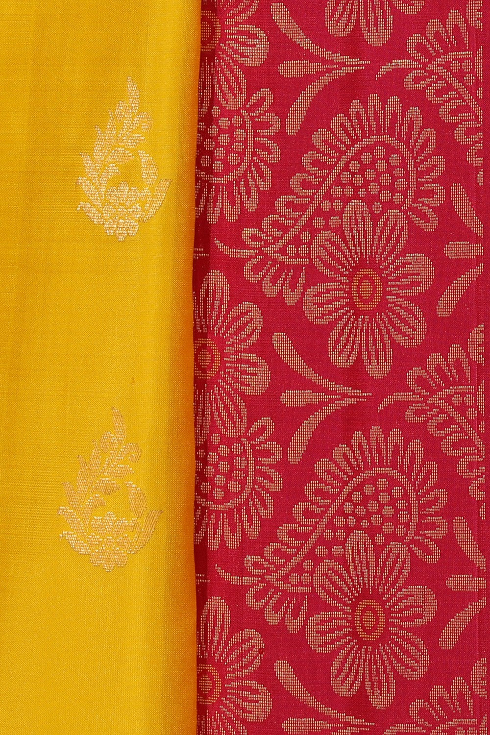 Image of South Silk Yellow Saree